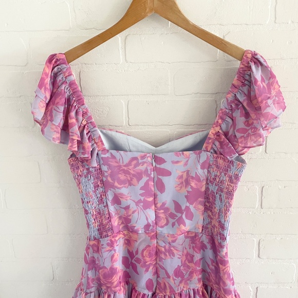 Revolve x Amanda Uprichard Combishort Mackey Midsummer Flounce Fairy Floral M - Picture 12 of 16